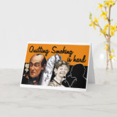 Rauchen aufzugeben ist schwer - Grußkarte Karte (Gelbe Blume)