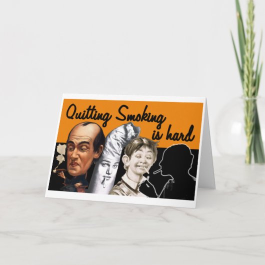 Rauchen aufzugeben ist schwer - Grußkarte Karte (Vorderseite)
