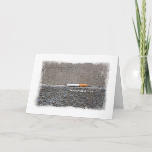 Rauchen beenden Herzlichen Glückwunsch Ermutigung Karte (Vorderseite)