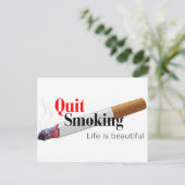 Rauchen beenden postkarte (Stehend Vorderseite)