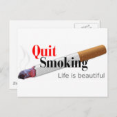 Rauchen beenden postkarte (Vorne/Hinten)