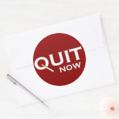 Rauchen beenden runder aufkleber (Umschlag)