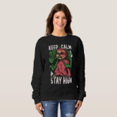 Rauchen bei Tieren und Unkraut Sweatshirt (Vorne ganz)