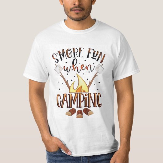 Rauchen beim Camping T-Shirt (Vorderseite)