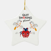 Rauchen bitte aufgeben keramikornament (Vorne)