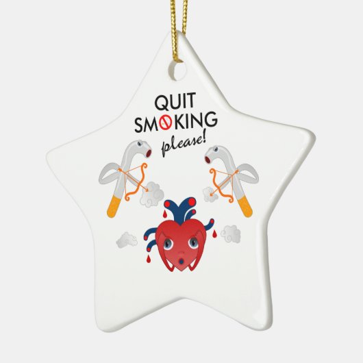 Rauchen bitte aufgeben keramikornament (Links)