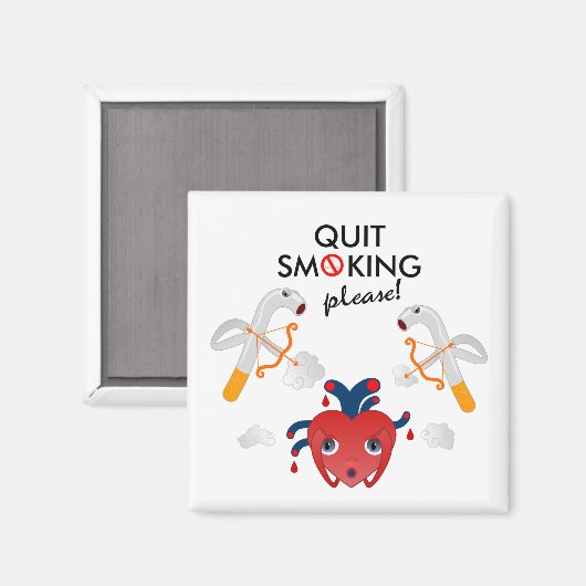 Rauchen bitte aufgeben magnet (Vorderseite/Rückseite)
