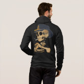 Rauchen Cowboy Skeleton Hoodie (Schwarz voll)