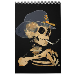 Rauchen Cowboy Skeleton Kalender