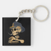 Rauchen Cowboy Skeleton Schlüsselanhänger (Rückseite)