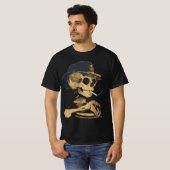 Rauchen Cowboy Skeleton T-Shirt (Vorne ganz)