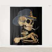 Rauchen Cowboy Skeleton Wandteppich (Vorderseite)