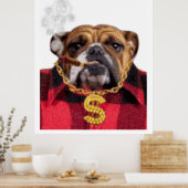 Rauchen Gangsta Bulldog Poster (Küche)