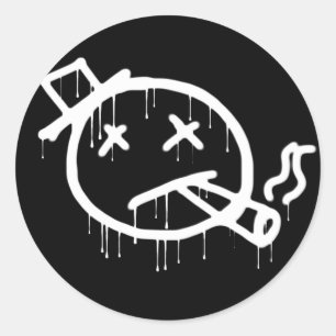 Rauchen Graffiti Runder Aufkleber