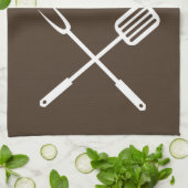 Rauchen GRILLEN Grill Cook Mind, wenn ich rauche Geschirrtuch (Gefaltet)