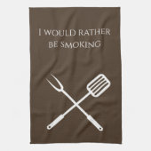 Rauchen GRILLEN Grill Koch eher rauchen Geschirrtuch (Vertikal)