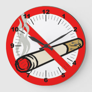 Rauchen Große Wanduhr