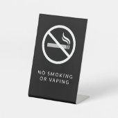 Rauchen im Inneren Sockelschild (Vorderseite)