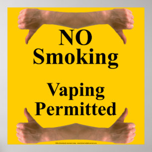 Rauchen im Vergleich zum Vaping Poster