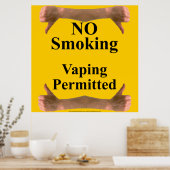 Rauchen im Vergleich zum Vaping Poster (Küche)