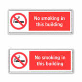 Rauchen in diesem Gebäude verboten Aufkleber (Vorderseite)
