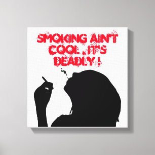 RAUCHEN IST NICHT COOL, ES IST TOD LEINWANDDRUCK