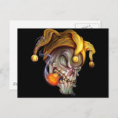 Rauchen Jester Skull Postkarte (Vorne/Hinten)