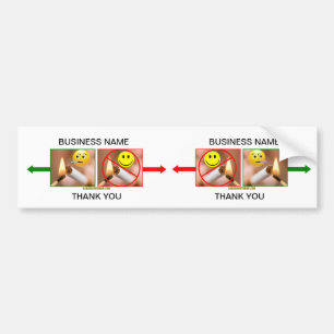 RAUCHEN/KEIN RAUCHEN (Mitte für 2 schneiden) Autoaufkleber