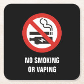 Rauchen oder Tauchen Rechteckiger Pappuntersetzer (Vorderseite)