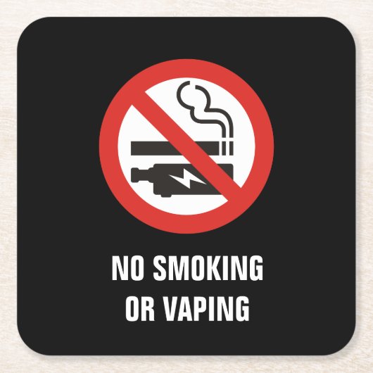 Rauchen oder Tauchen Rechteckiger Pappuntersetzer (Vorderseite)