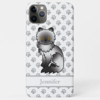 Rauchen Persischer Niedlicher Cartoon Katze & Name