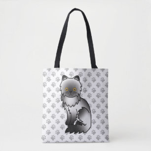 Rauchen Persischer Niedlicher Cartoon Katzen & Paw Tasche