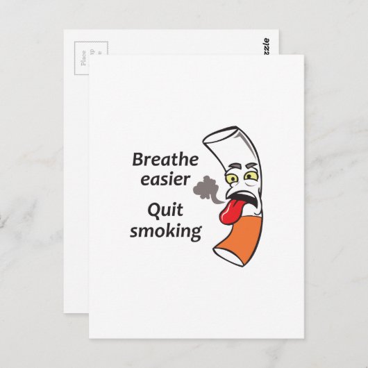 RAUCHEN POSTKARTE (Vorne/Hinten)