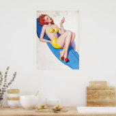 Rauchen - Redhead-Button nach oben Poster (Küche)