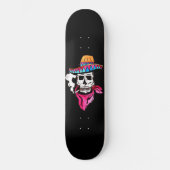 Rauchen Skeleton Cowboy Skateboard (Vorderseite)
