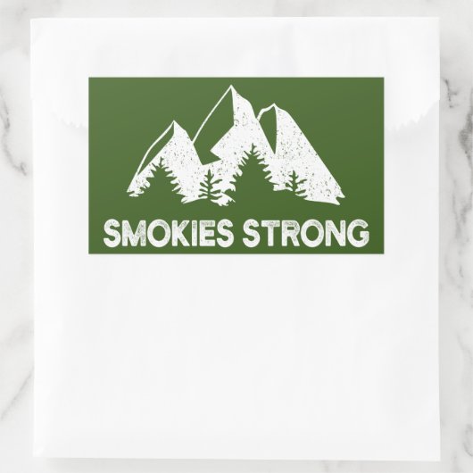 Rauchen stark rechteckiger aufkleber (Tasche)