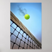 Rauchen-Tennisball über Netz Poster (Vorne)