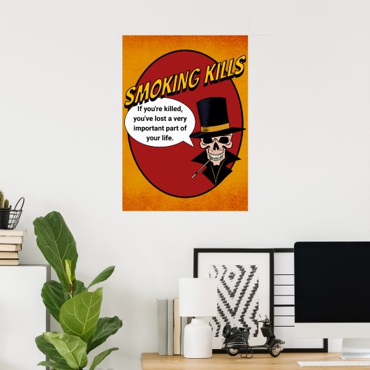 Rauchen tötet poster (Heimbüro)