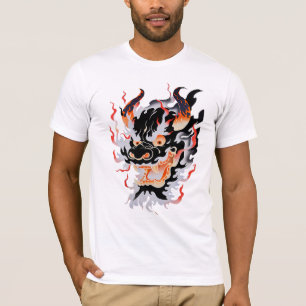 Rauchen Traditionelle Oni-Maske T-Shirt