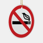 Rauchen und Rauchen Zigarettenrauch Keramik Ornament (Rechts)