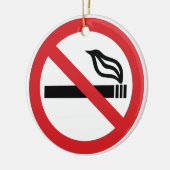 Rauchen und Rauchen Zigarettenrauch Keramik Ornament (Links)