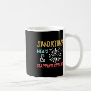 Rauchen und Wangenklatschen Witzige Grillen Fleisc Kaffeetasse