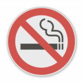 Rauchen verboten aufkleber (Vorderseite)