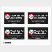 Rauchen verboten - Danke, dass Sie nicht geraucht Rechteckiger Aufkleber (Blatt)