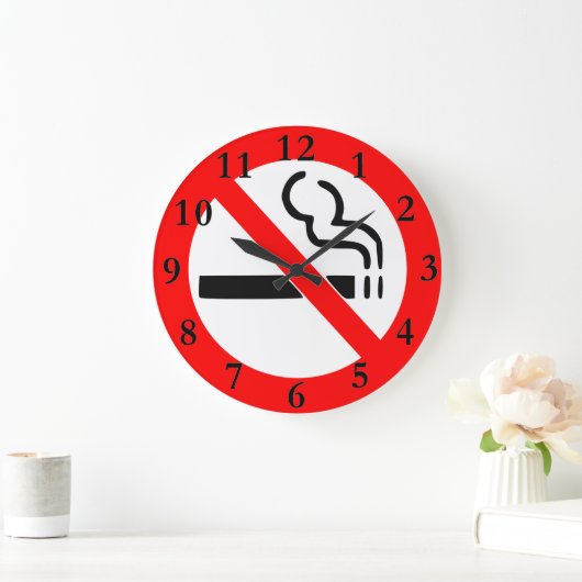 Rauchen verboten große wanduhr (Zuhause)