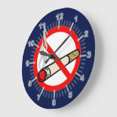 Rauchen verboten große wanduhr (Winkel)