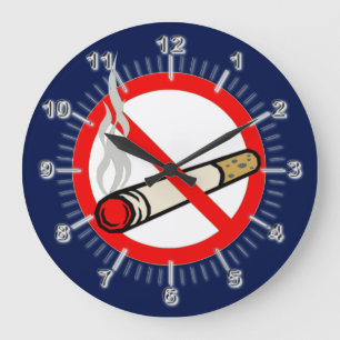 Rauchen verboten große wanduhr