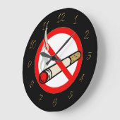 Rauchen verboten große wanduhr (Winkel)