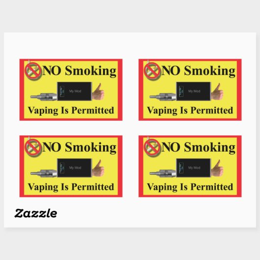 Rauchen verboten, jedoch verboten rechteckiger aufkleber (Blatt)