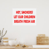 Rauchen verboten poster (Küche)